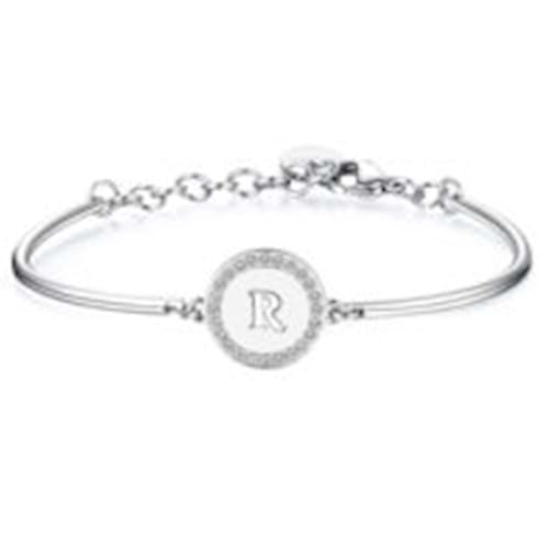 Bracciale Donna Borsway Chakra Lettera acciaio 316L e cristalli swarovski