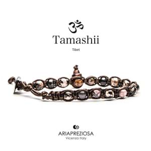 Bracciale Tamashii 6mm Tibet Shamballa Originale pietre naturali Tormalina Rosa BHS601-181