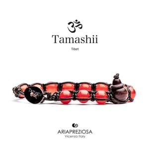 Bracciale Tamashii Tibet Shamballa Originale pietre naturali Agata Fuoco 8mm BHS900-55