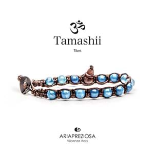 Bracciale Tamashii Tibet Shamballa Originale pietre naturali Agata Tibet Sky 6mm BHS601-210