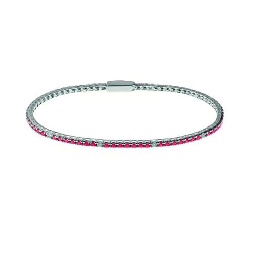 Bracciale Tennis #mywords Bliss gioielli in Argento e Cubic Zirconia Rossi e Bianchi
