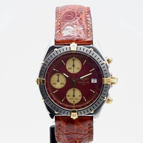 Breitling Chronomat burgundy B13048 full set anno 1995