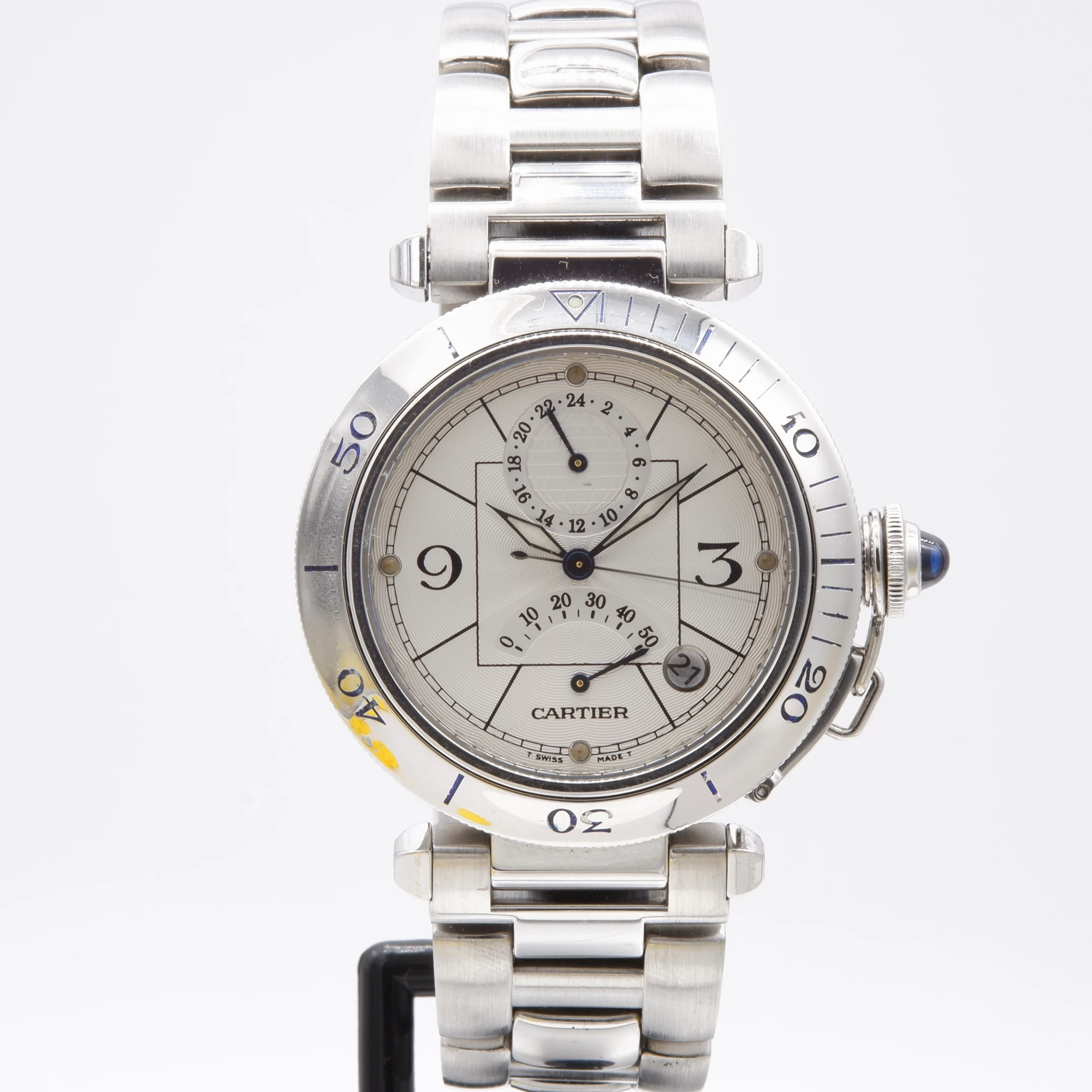 Cartier Pasha gmt power réserve 2388 anno 2005 full set