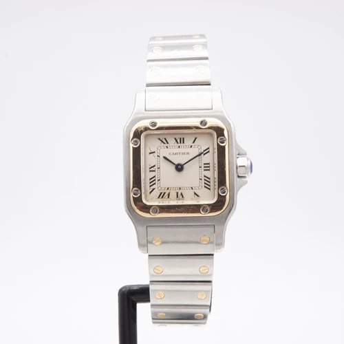 Cartier Santos galbée lady 1567 acciaio oro anno 1997