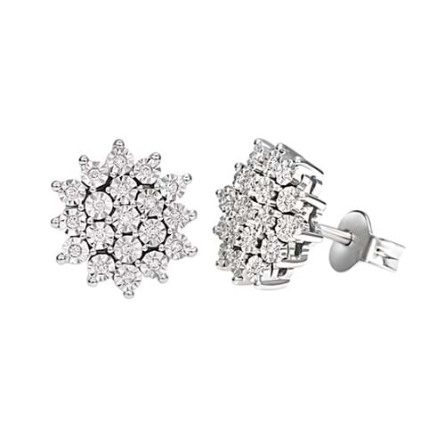 Orecchini Bliss gioielli Elisir Punto Luce in Oro Bianco 18ct e Diamanti 20067365