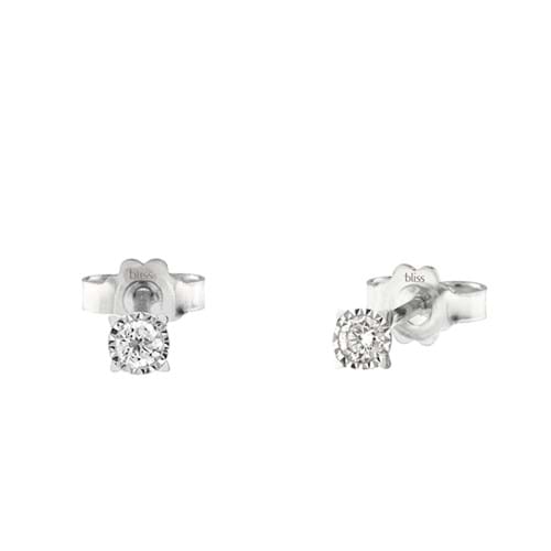 Orecchini Bliss gioielli Rugiada Punto Luce in Oro Bianco 18ct e Diamanti 20069984