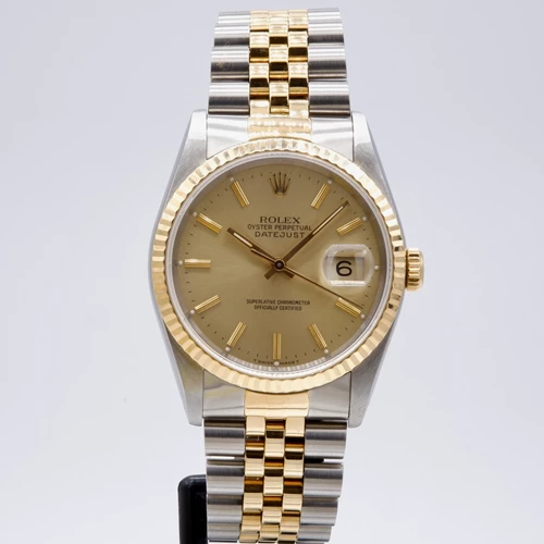 Rolex Datejust 16233 jubilee anno 1991 champagne full set